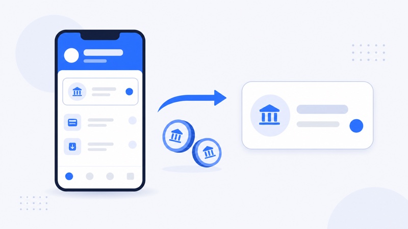 Diagram of a PayID transfer moving instantly between a bank app and an online account
